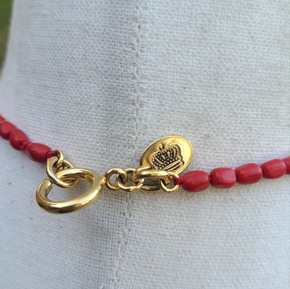 Corral Tone Beaded Charm Necklace - Picture 10 of 10